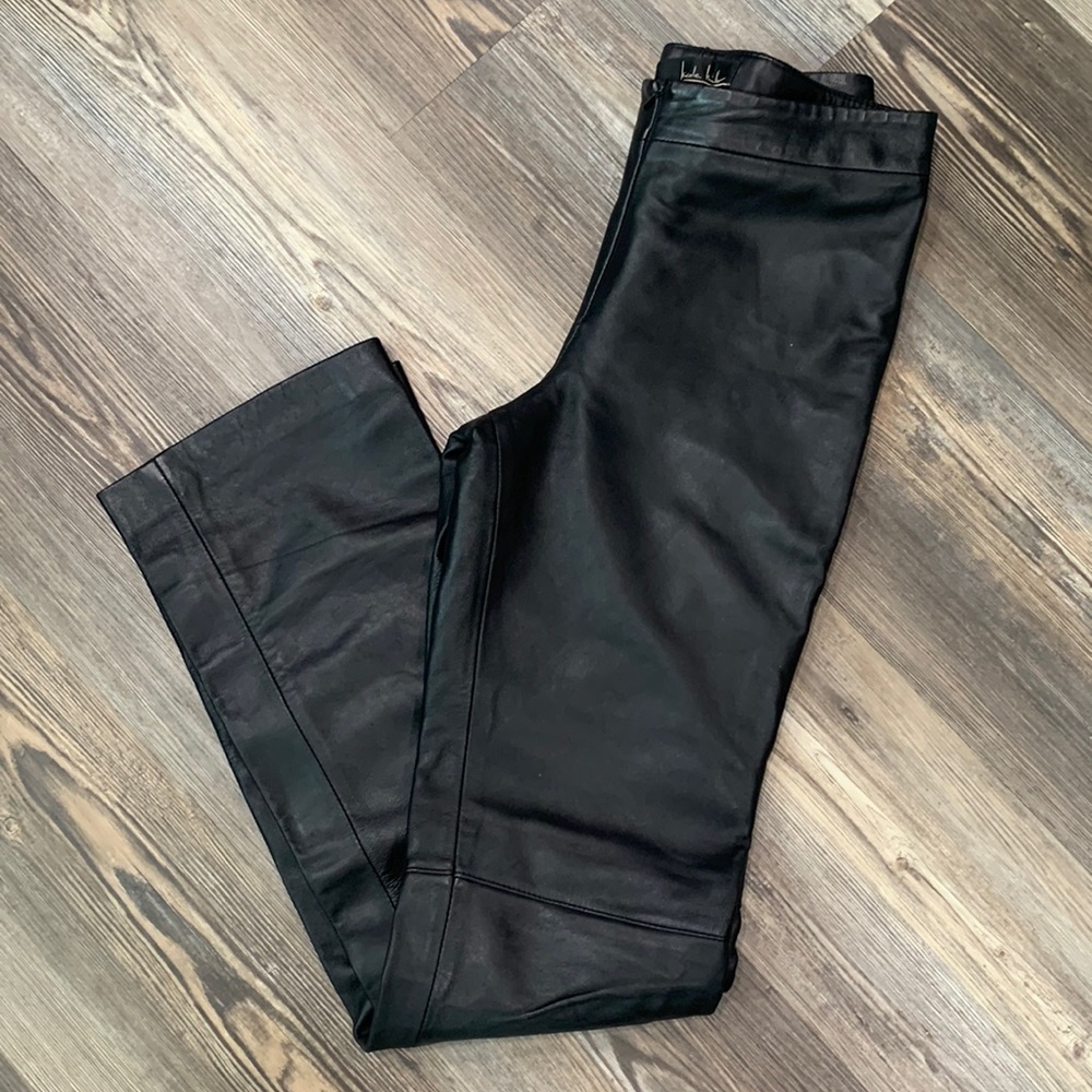Nicole Miller Collection 100% Genuine Leather Pants